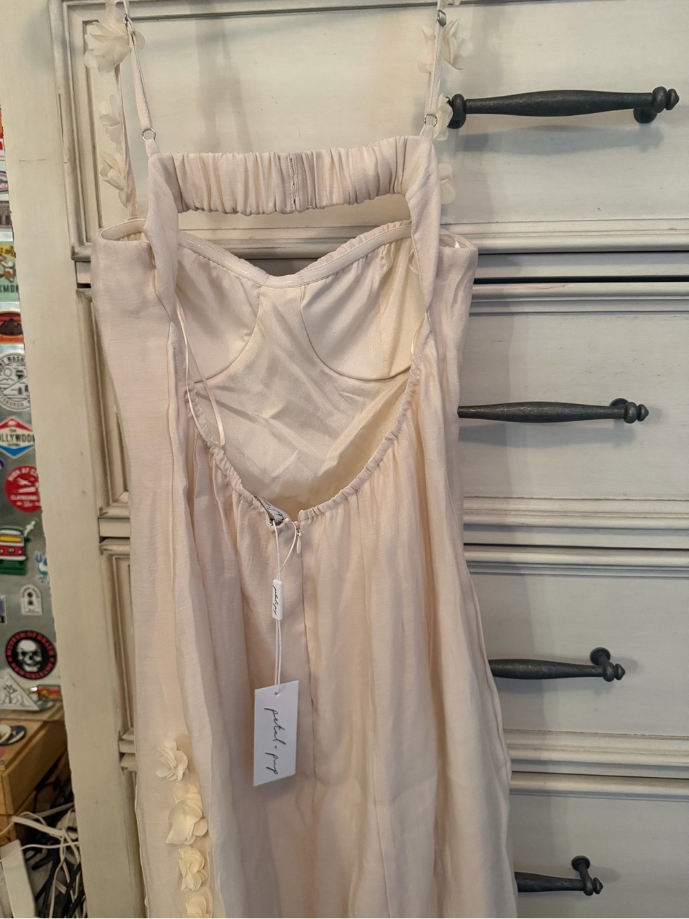 Petal & Pup Ivory Floral Appliqué Dress - Picture 5 of 7